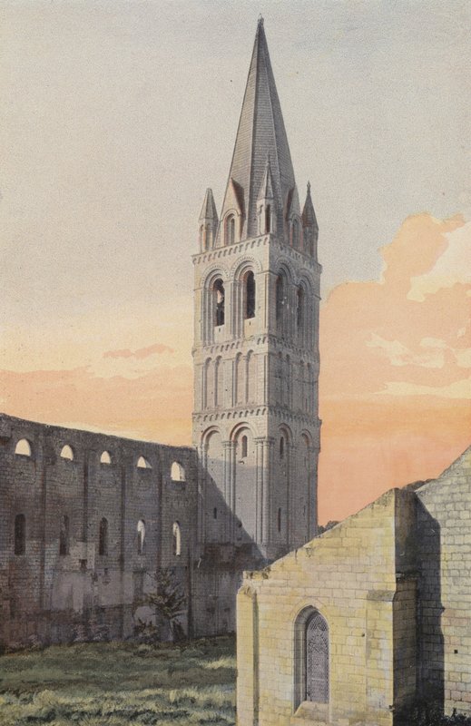 Beaulieu-les-Loches, Abbey Church, N E Bell Tower av French Photographer