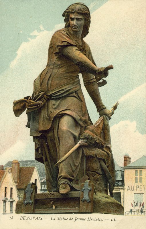 Beauvais, statue av Jeanne Hachette (fargebilde) av French Photographer