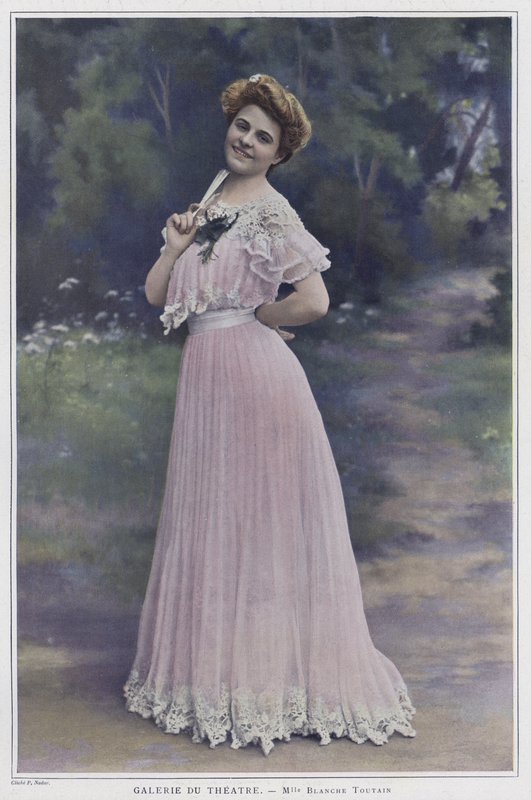 Blanche Toutain , fransk skuespillerinne (farget bilde) av French Photographer