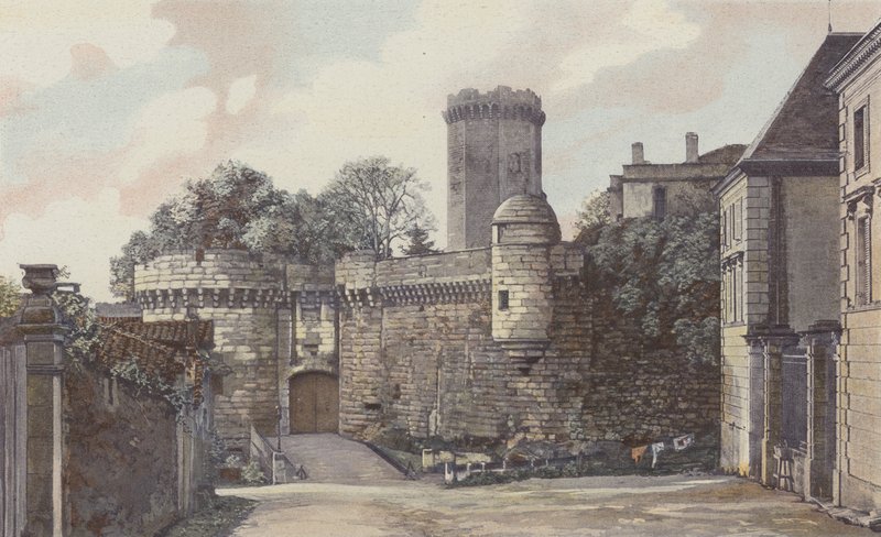 Bourdeilles, Chateau, Inngangssiden av French Photographer