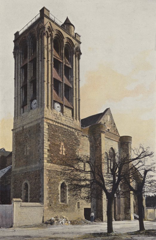 Champeaux, kirke, fasade O av French Photographer