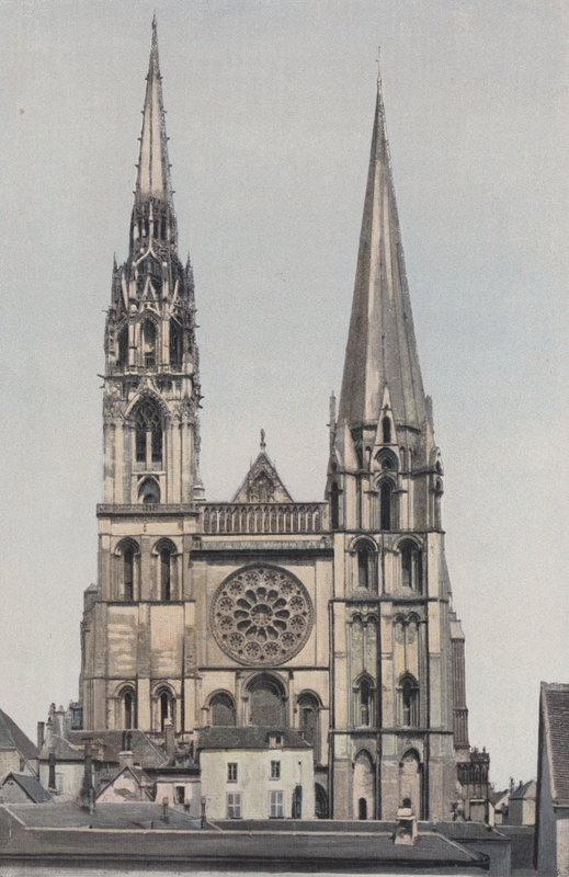 Chartres, Notre-Dame katedral, fasade O av French Photographer