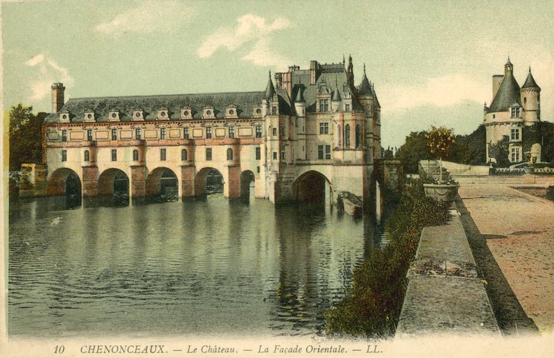 Chenonceaux, Chateau, den østlige fasaden av French Photographer