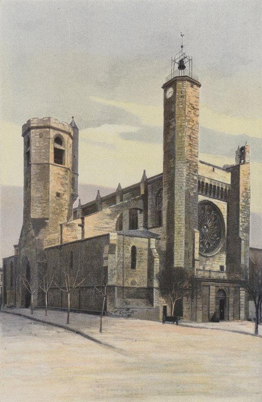 Clermont-LHerault, kirke, ensemble N O av French Photographer
