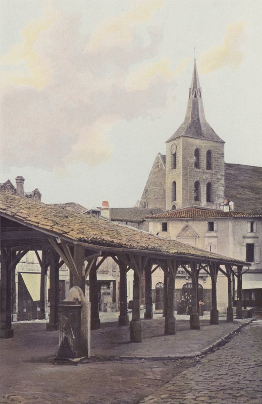 Gitarer, gamle sal og klokketårn i kirken av French Photographer