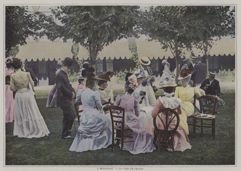 Feriegjester i Deauville, Frankrike (fargebilde) av French Photographer