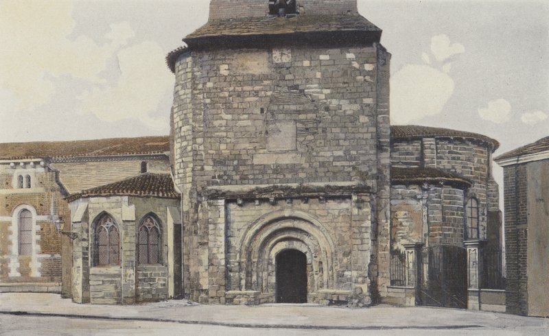 Le Mas-DAgenais, kirke, fasade S av French Photographer