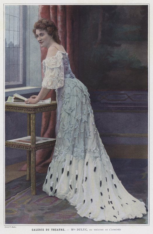 Mademoiselle Duluc , fransk skuespillerinne (farget bilde) av French Photographer