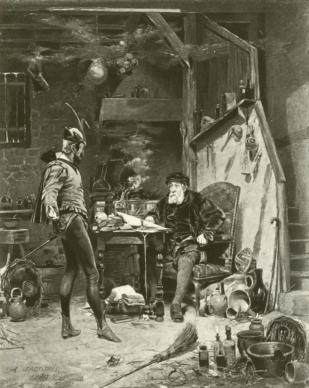 Mephistopheles og Faust (gravyr) av French Photographer
