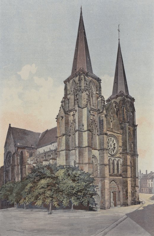 Mezieres, kirke, ensemble N O av French Photographer