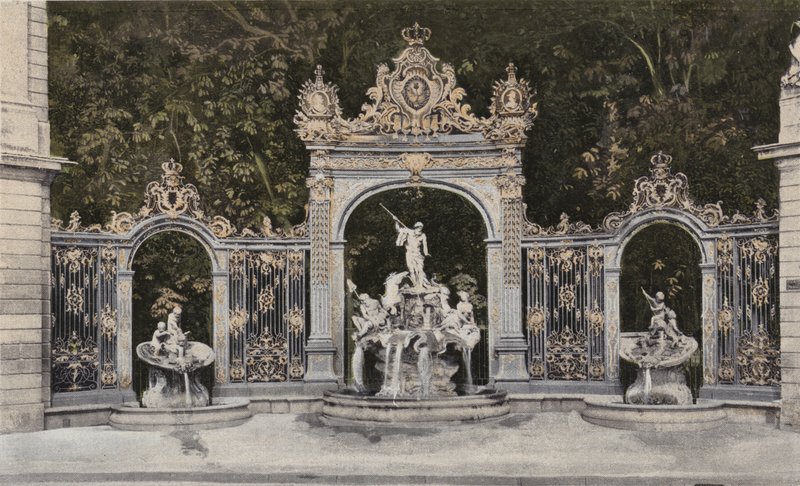 Nancy, Place Stanislas, Neptun-fontenen av French Photographer