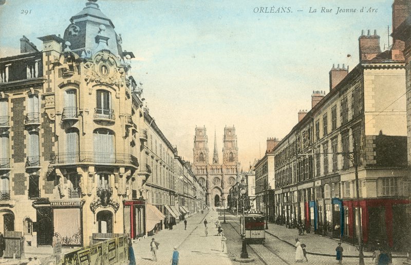 Orleans, katedralen, Rue Jeanne DArc av French Photographer