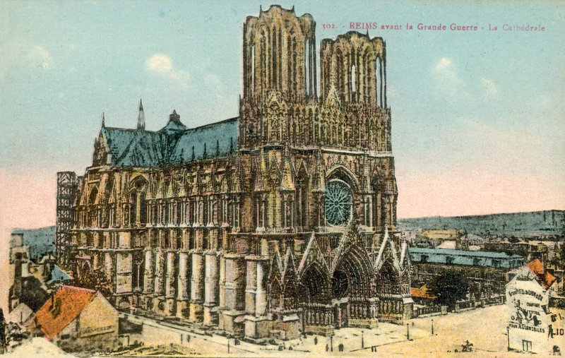 Reims, katedralen, før WW1 av French Photographer