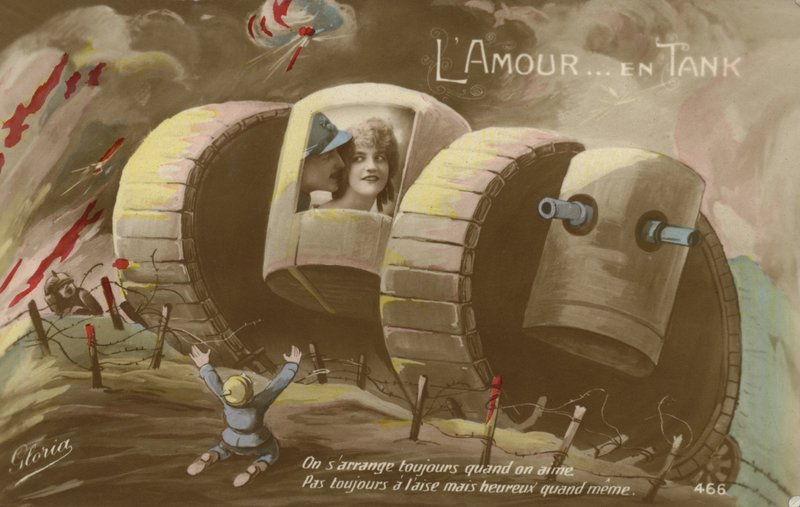 Romantikk i en tank (fargebilde) av French Photographer