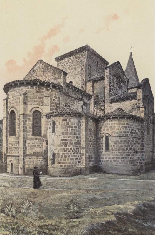 Saint-Desire, kirke, labside av French Photographer