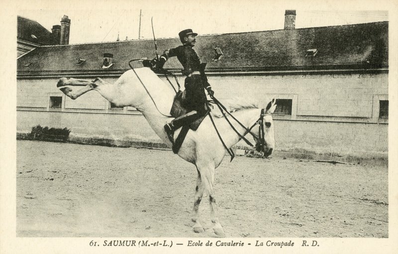 Saumur (Maine-et-Loire), kavaleriskole, La Croupade av French Photographer