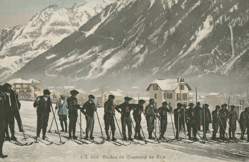 Skiinstruktører ved Chamonix (fargebilde) av French Photographer