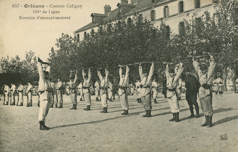 Tropper borer i Orleans (s/hvitt-bilde) av French Photographer