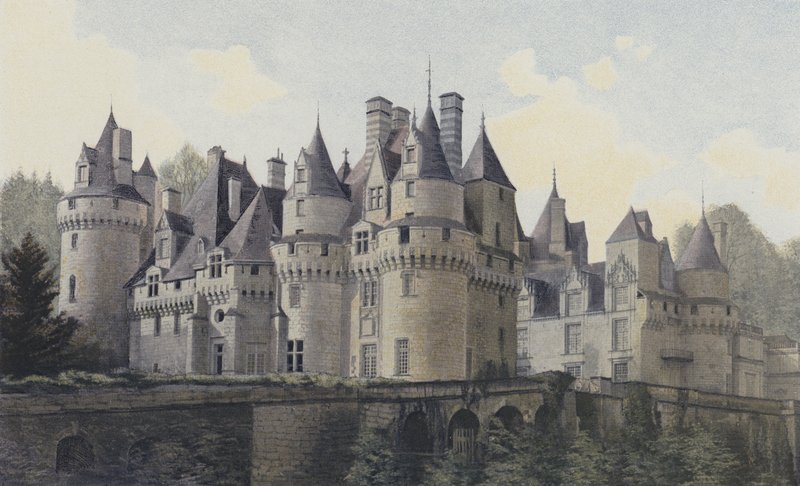 Usse, Chateau, Set N E av French Photographer