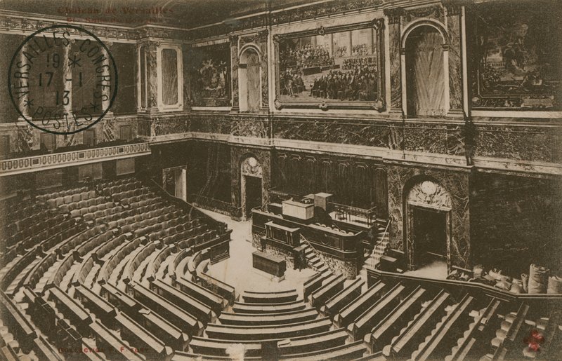 Versailles-kongressen. Postkort sendt i 1913. av French Photographer