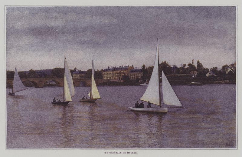 Utsikt over Meulan-en-Yvelines, Paris (fargebilde) av French Photographer