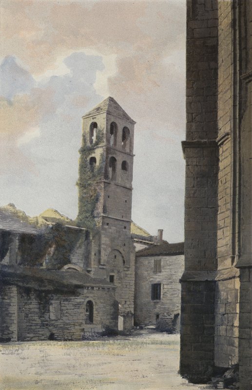 Villemagne, gamle St-Gregoire-kirken, klokketårnet av French Photographer