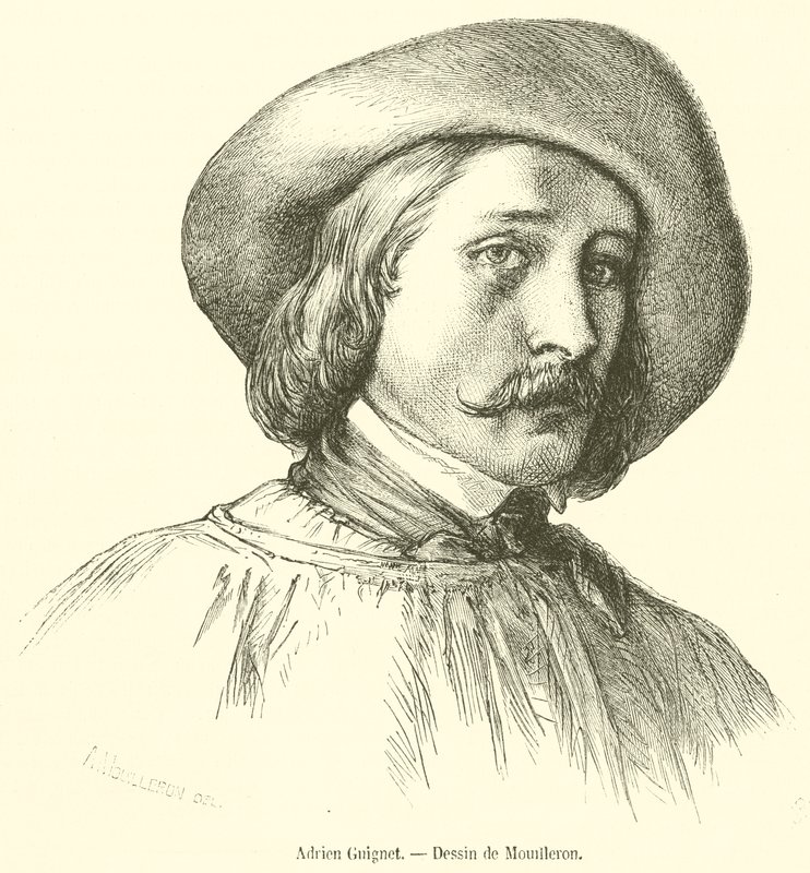 Adrien Guignet (gravering) av French School