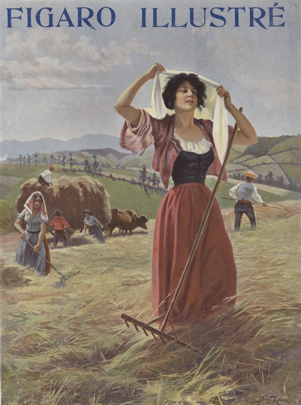 Landbruksarbeidere i et felt av French School
