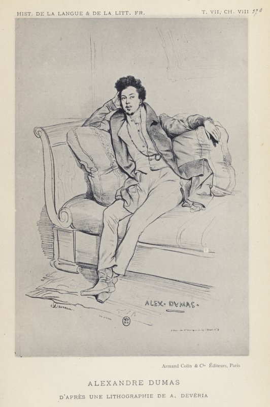 Alexandre Dumas (litho) av French School