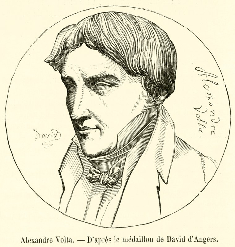 Alexandre Volta (gravering) av French School