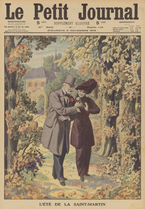 En indisk sommer (farge litho) av French School