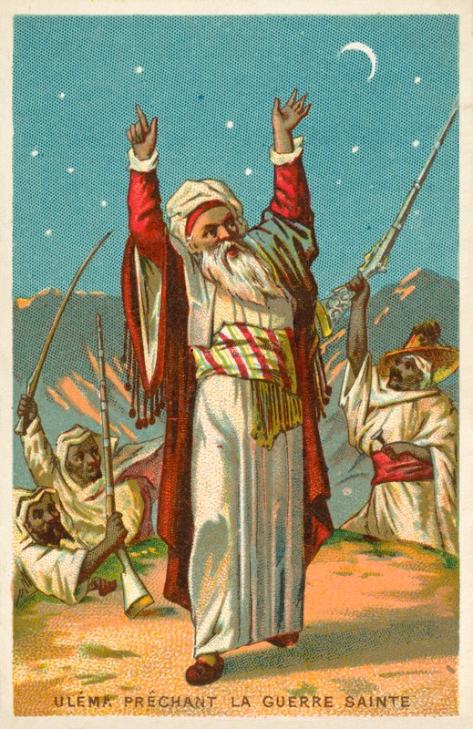 En ulama som forkynner Jihad (chromolitho) av French School