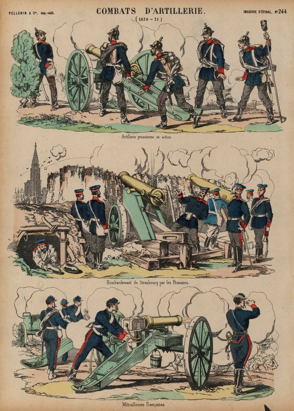 Artilleri i aksjon, fransk-prøyssisk krig, 1870-1871 av French School