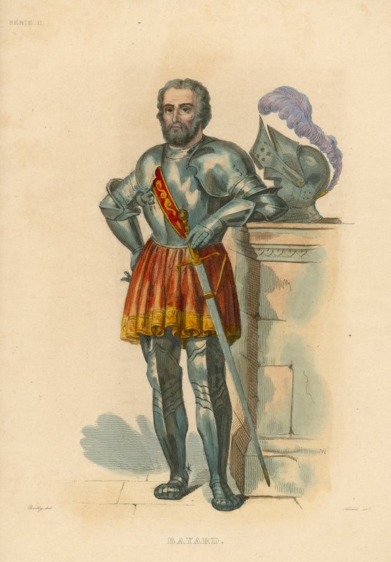 Bayard (farget gravering) av French School