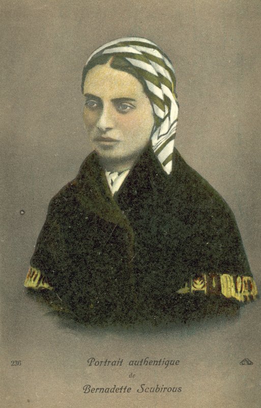 Bernadette Soubirous (farge litho) av French School