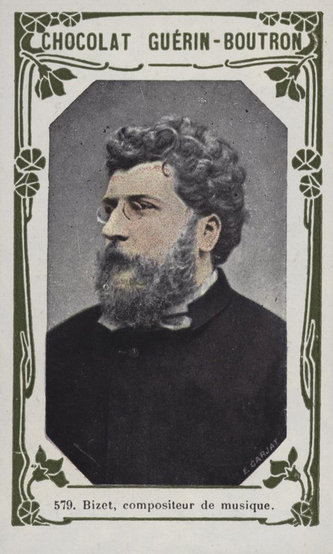Bizet , musikkkomponist (farget bilde) av French School