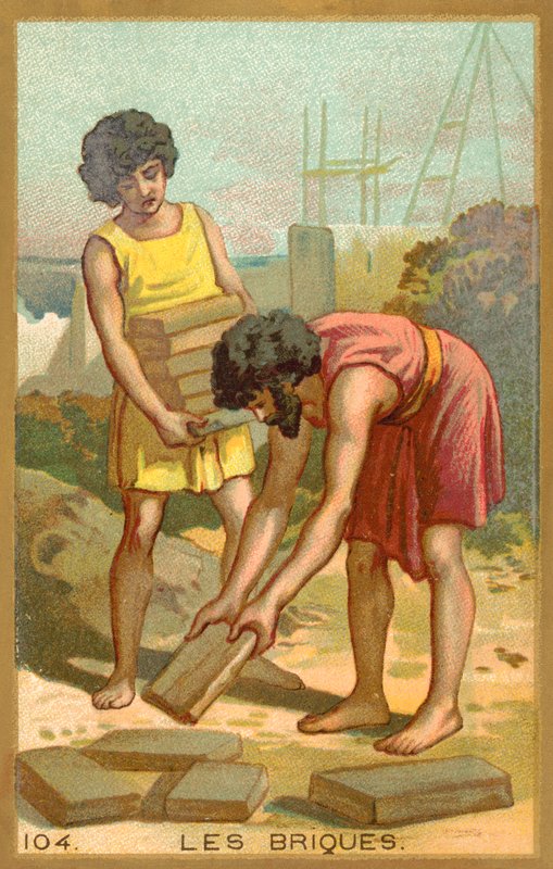 Murstein (chromolitho) av French School