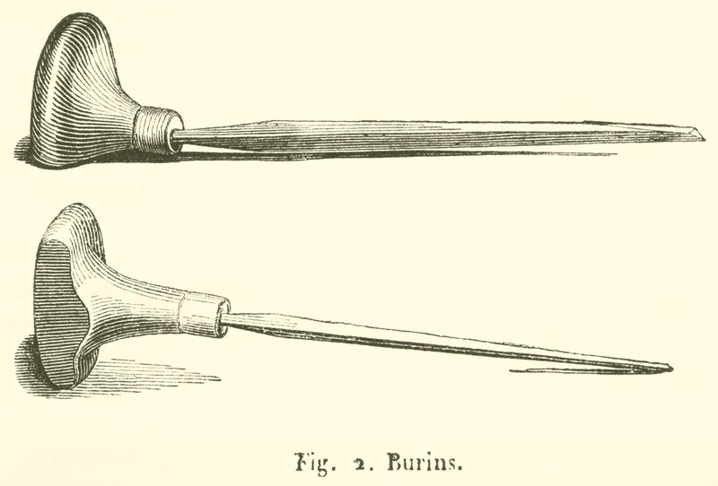 Burins (gravering) av French School