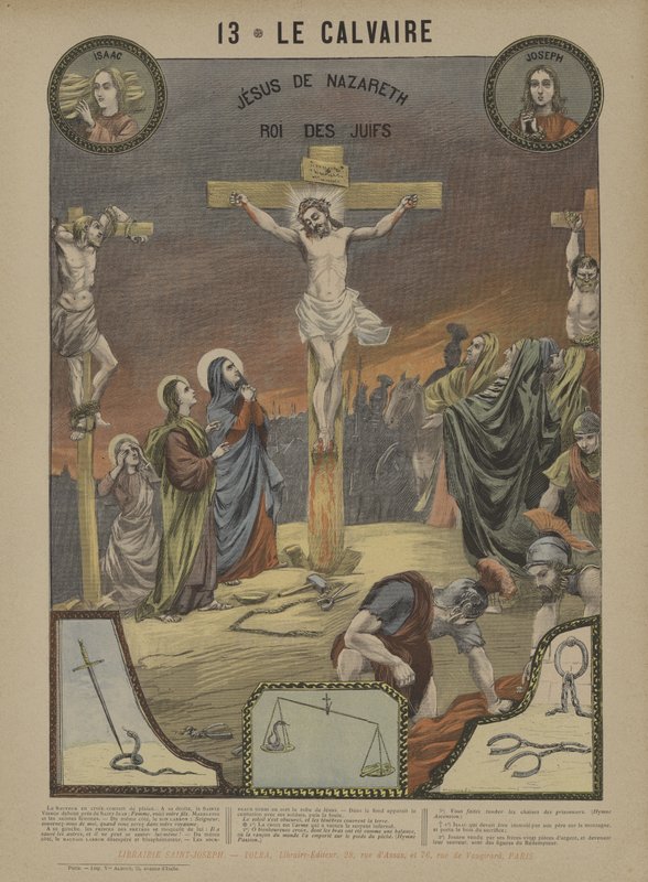 Golgata (farge litho) av French School