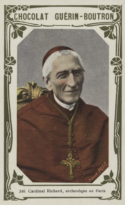 Kardinal Richard, archeveque de Paris (farget bilde) av French School