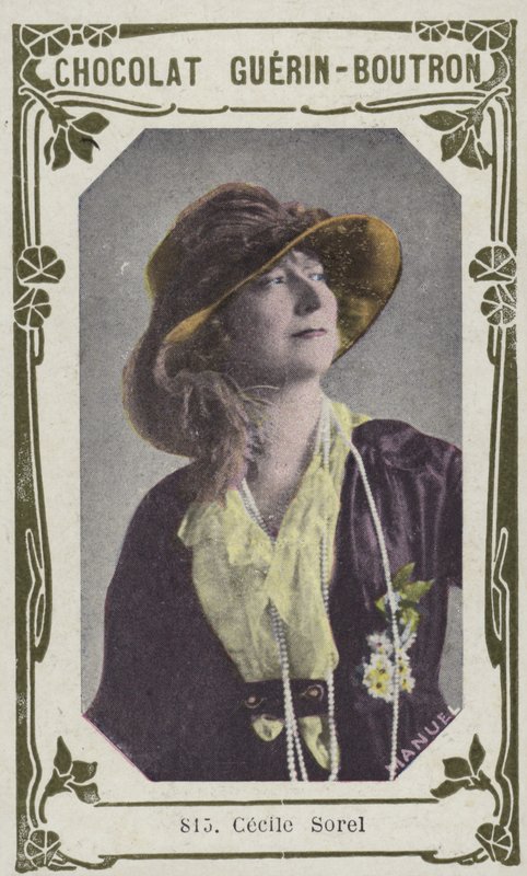 Cecile Sorel (farget bilde) av French School