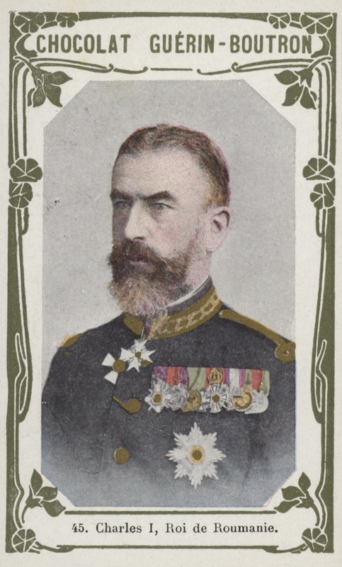 Charles I, konge av Romania (farget bilde) av French School