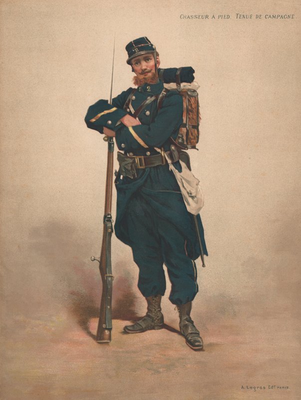Jeger til fots, kampanjekjole av French School