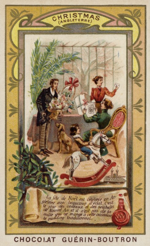 Jul i England (chromolitho) av French School