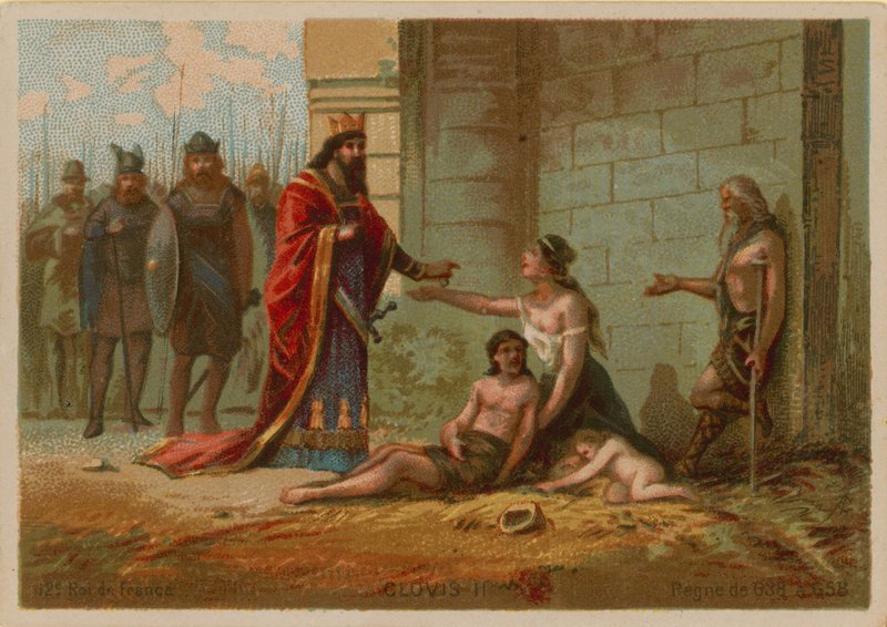 Clovis II, konge av Frankrike (637-657658) av French School