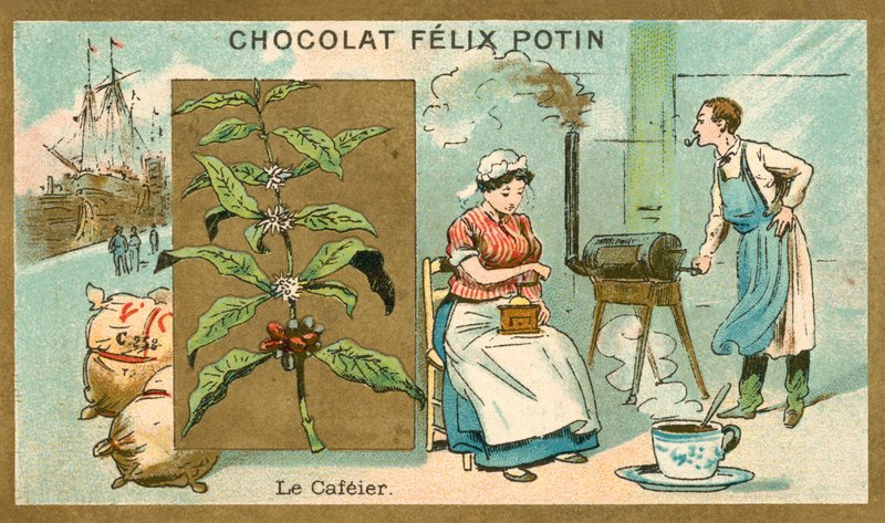 Kaffe (chromolitho) av French School