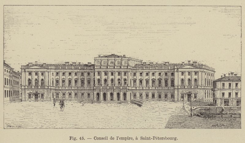 Council of the Empire, i Saint-Petersburg (gravering) av French School