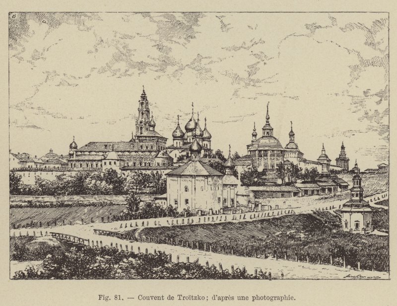 Troitzko kloster (gravering) av French School