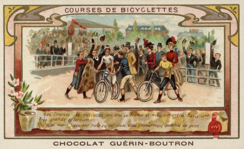 Sykkelløp (chromolitho) av French School