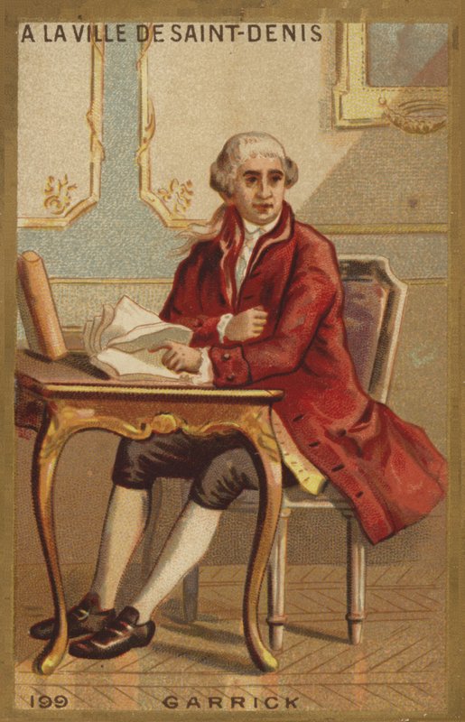 David Garrick i byen Saint-Denis av French School
